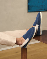 Suede With Faux Fur Loafers Espadrilles |