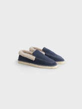 Mocassini Loafer in Pelle Scamosciata e Faux Fur |