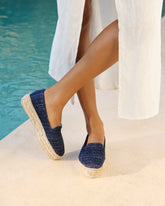 Raffia Stripes Double Sole Espadrilles |