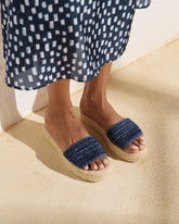 Sandali a Fascia in Raffia |