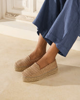 Espadrillas con Doppia Suola in Rafia Intrecciata |