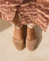 Raffia Stripes Flat Valenciana Espadrilles |