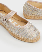 Lurex Cotton Flat Ballerina With Strap |