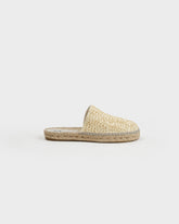 Coarse Woven Raffia Chunky Mules |