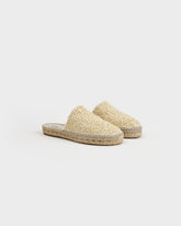 Coarse Woven Raffia Chunky Mules |