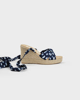 Silk Wedge Espadrilles With Knot |
