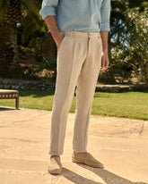 Irish Linen Savana Trousers - Men's NEW CLOTHING | 
