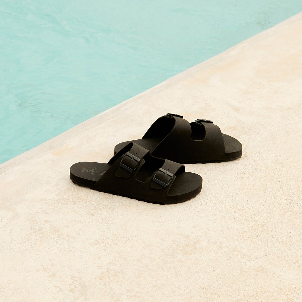 MANEBI - Suede Traveler Nordic Sandals Pastel Green