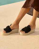 Soft Suede Platforms With Knot - Women's Bestselling Shoes | 