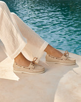 Suede Boat-Shoes - Women’s Loafers | 