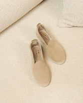 Suede With Faux Fur Flat Espadrilles |