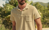 Organic Terry Cotton<br />Olive Polo Shirt - Men’s Clothing | 