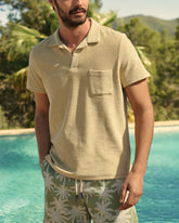 Organic Terry Cotton Olive Polo Shirt |