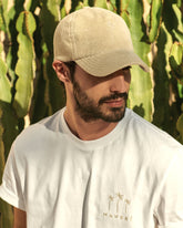 Organic Terry Cotton Lucca Cap - Embroidered Logo Sand | 