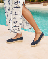 Suede Ballet Flat Espadrilles |