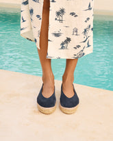Suede Ballet Flat Espadrilles |