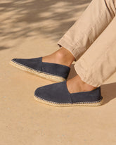 Suede Squared Toe Espadrilles |