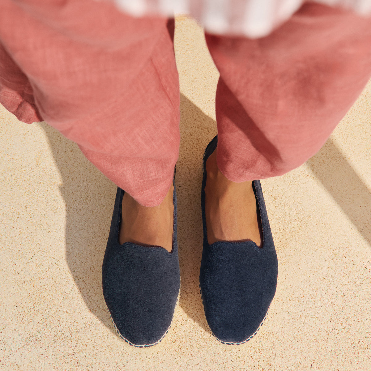 Blue Double Sole Espadrilles Women | Suede | Manebí display picture 2