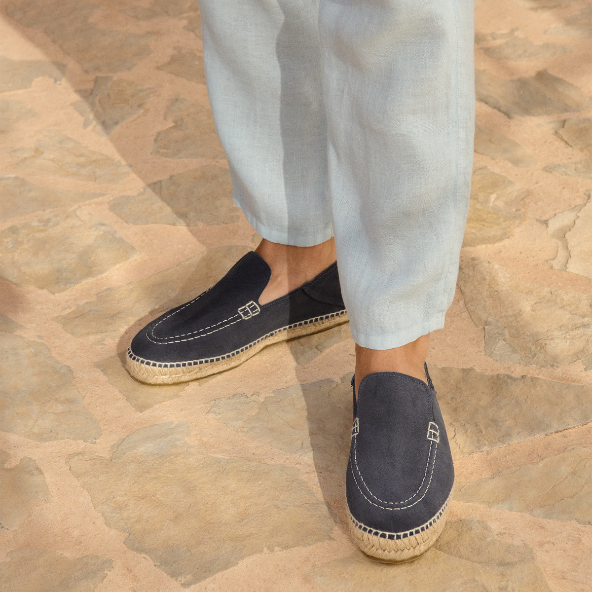 Brand New Blue Manebi Espadrilles (Men’s 9) Blue Espadrilles Men | Suede | Manebí main image 2