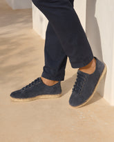 Espadrillas in Pelle Scamosciata con Lacci |