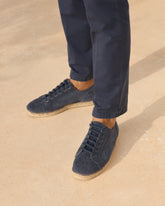 Espadrillas in Pelle Scamosciata con Lacci |