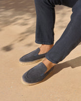 Suede Traveler Loafers|Espadrilles - Patriot Blue With Stitching On Tone | 