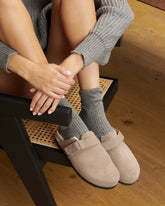 Suede With Faux Fur Clog Mules |