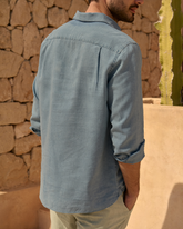 Lenim: Linen Denim<br />Nassau Polo Shirt - Men's NEW CLOTHING | 