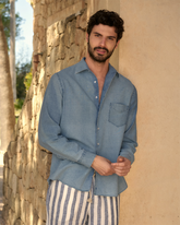 Lenim: Linen Denim<br />Panama Shirt - Men's NEW CLOTHING | 