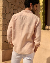 Camicia Panama In Lino Tinto Capo |
