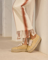 Raffia Lace-Up Espadrilles |