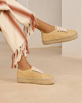 Raffia Lace-Up Espadrilles |