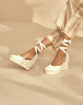Satin Wedge Espadrilles |
