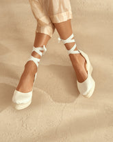 Satin Wedge Espadrilles |