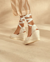 Satin Wedge Espadrilles |