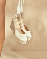 Satin Wedge Espadrilles |