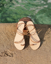 Francesca Toe-Ring Leather Sandals |