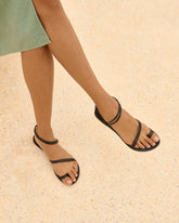 Francesca Leather Toe-Ring Sandals |