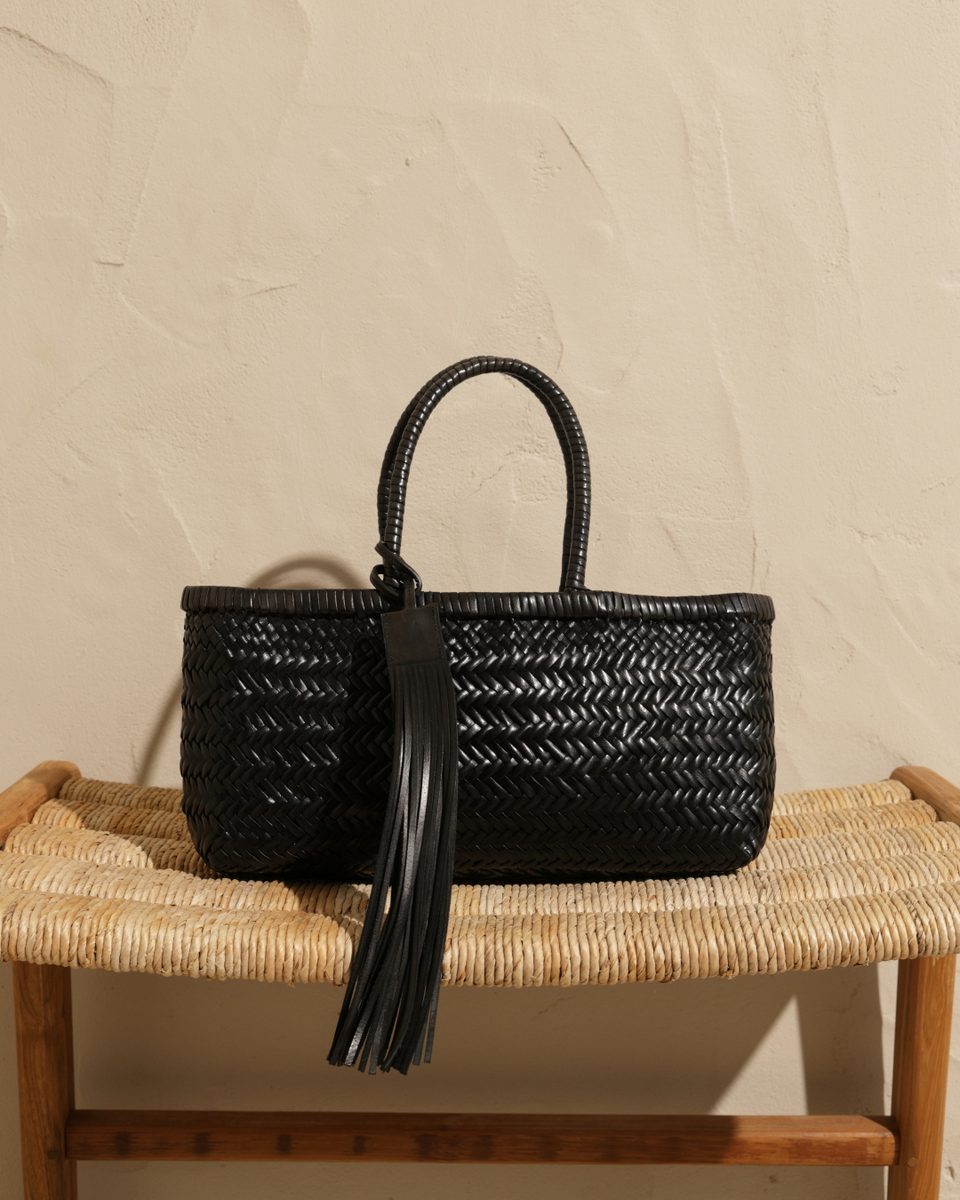 Leather Knot Tote Bag | Black | Manebí