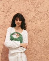 Raffia Halfmoon Bag |