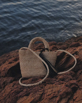 Borsa George Mini in Rafia Naturale |