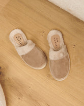Suede With Faux Fur Slippers |
