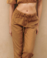 Linen Belem Trousers - Brown Sugar | 