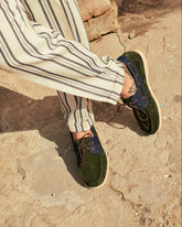 Scarpe da Barca Swan in Pelle Scamosciata e Denim |