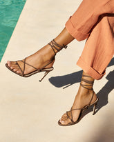 Ell Suede Lace-Up Heels |