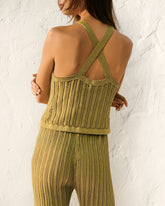 Cotton Crochet Filicudi Top - Cactus Green | 