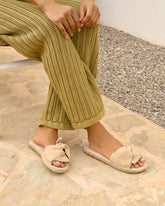 Soft Suede Sandals With Knot |