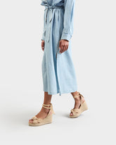 Suede Wedge Espadrilles With Knot |