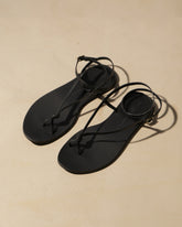 Kate Leather Knot Sandals - Shoes|Alex Rivière Studio x Manebí | 