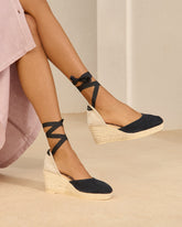 Soft Suede Low Wedge Espadrilles - Women's Bestselling Shoes | 